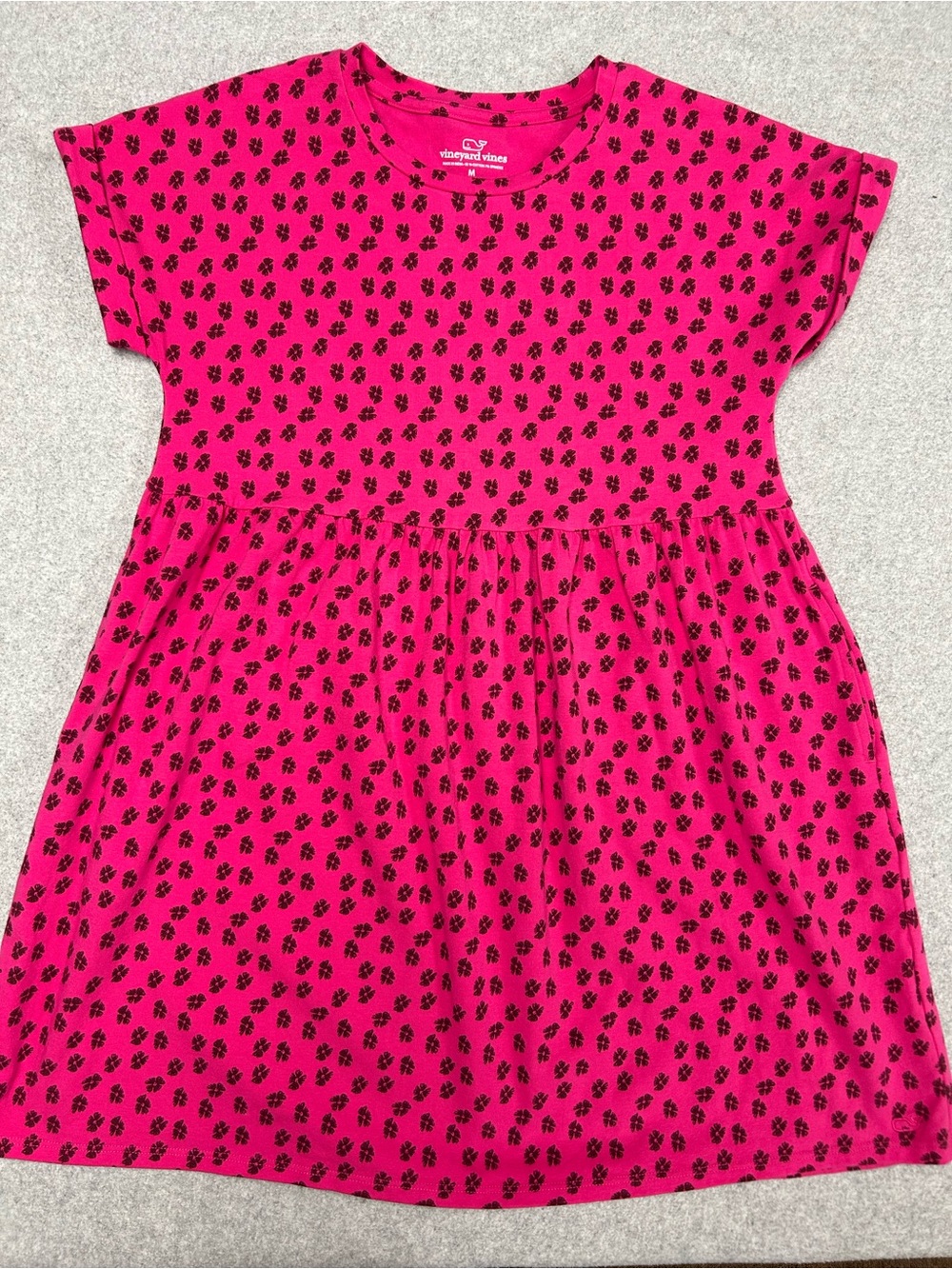 Vineyard Vines girls everyday jersey floral dress pink size medium 10-12
